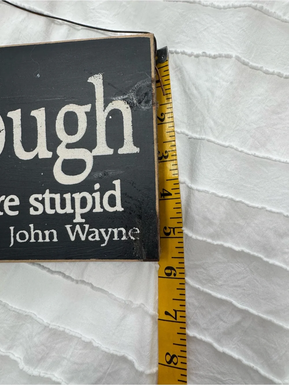 Black 'Life's Tough' Wall Sign - Humorous Home Decor